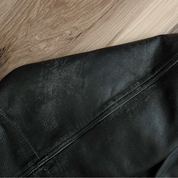 FINAL SALE Vintage Genuine Leather Black Jacket - Picture 10 of 16